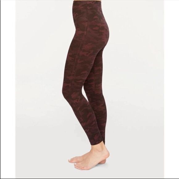 Spanx Look At Me Now High Rise Wine Camo Leggings - Picture 3 of 10